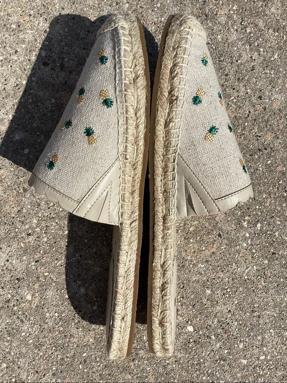 Kate Spade Rosie pineapple espadrille flats